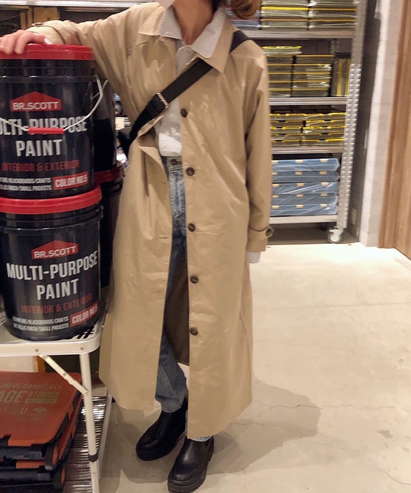 OUTLET]long sten collar coat/2color | as.style