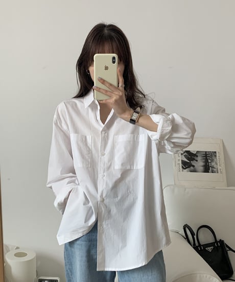 [OUTLET]double pocket color shirt/5color