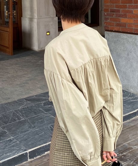 gather cotton blouse/3color