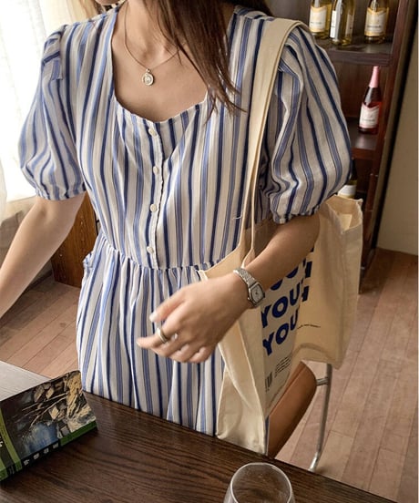 [OUTLET]random stripe OP/2color