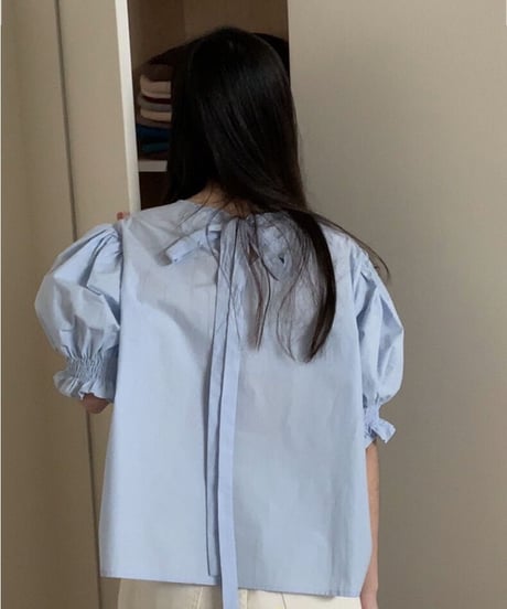 back ribbon sweet blouse/2color(ネコポス)
