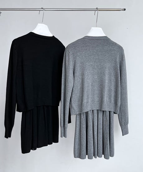 set up knit mini OP/2color