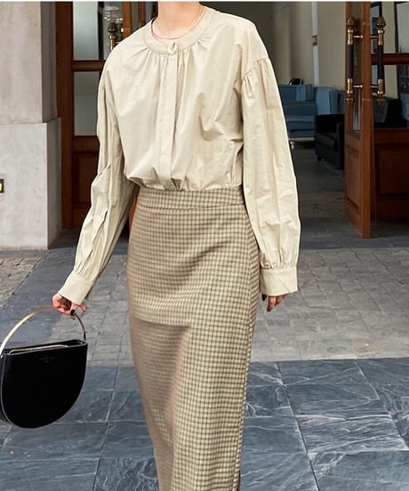 gather cotton blouse/3color