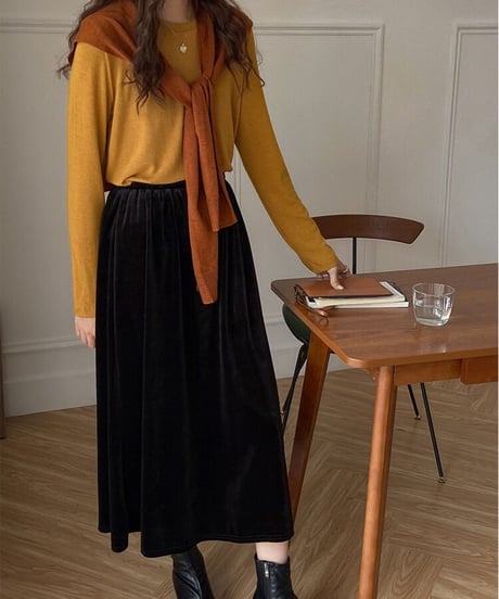 [OUTLET]color crew neck tops/6color