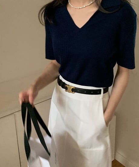 skipper knit shirt(half sleeve)/4color