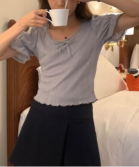 lovely puff tee/2color(ネコポス)