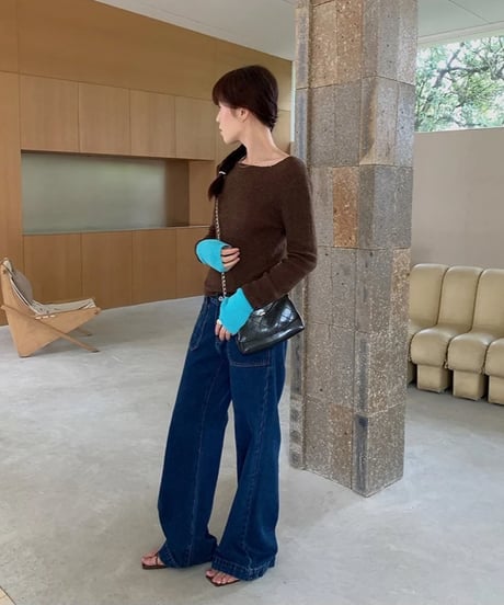 bi-color simple knit/2color(ネコポス)