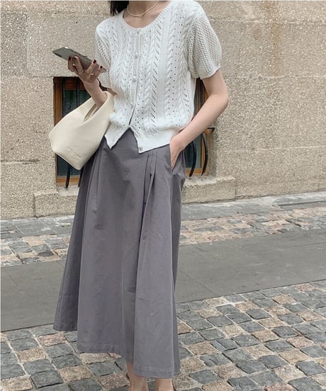 summer knit cardigan/4color(ネコポス)