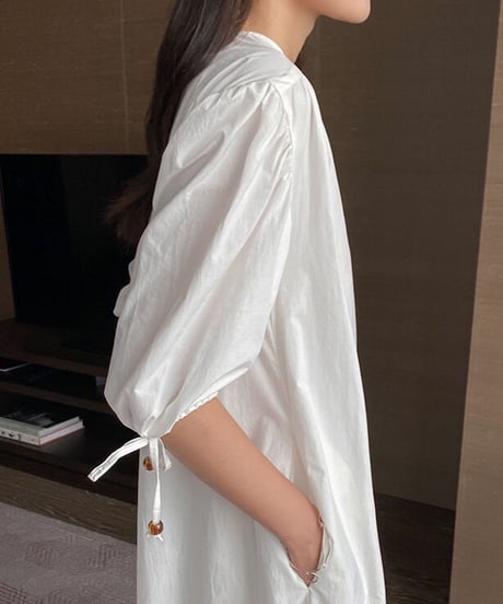 V neck long dress/3color