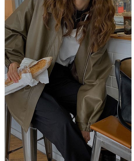 eco leather blouson/3color