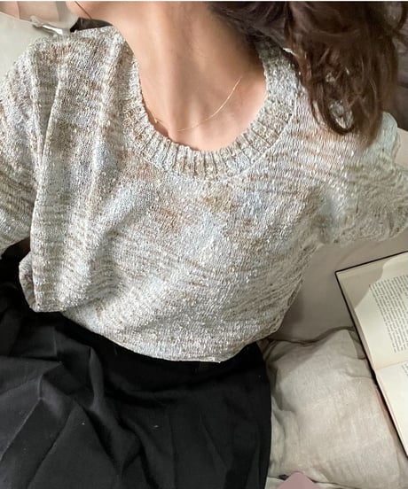 marble summer knit Tee/2color(ネコポス)