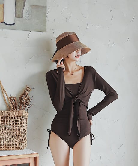 swimsuit & cape set/2color