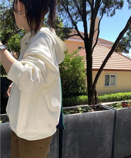 zipper daily hoodie/2color