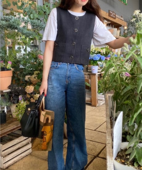classic short vest tops