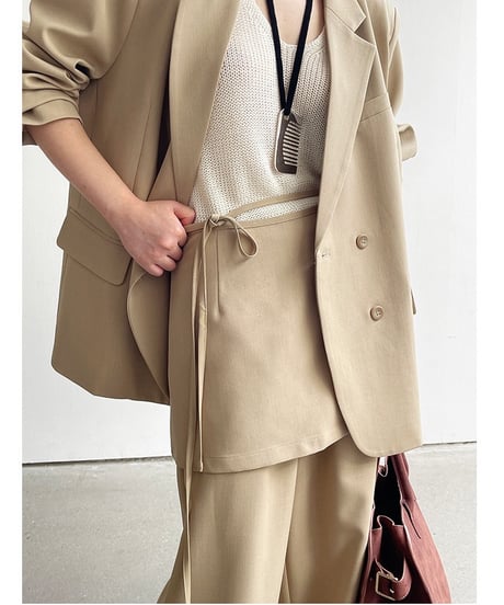 2way wrap layer slacks/2color
