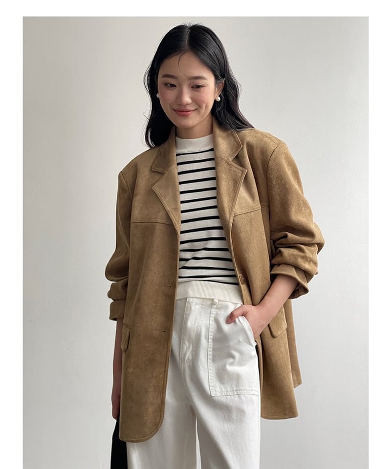 suède tailored jacket | as.style