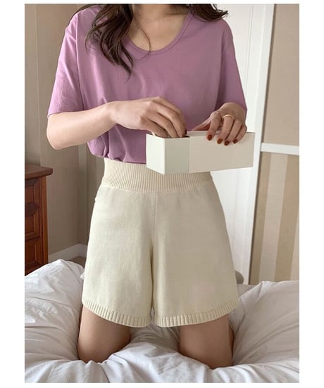 knit short pants/3color