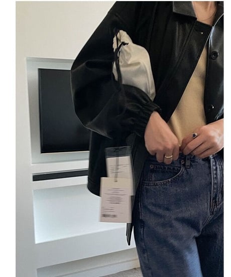 eco leather over blouson