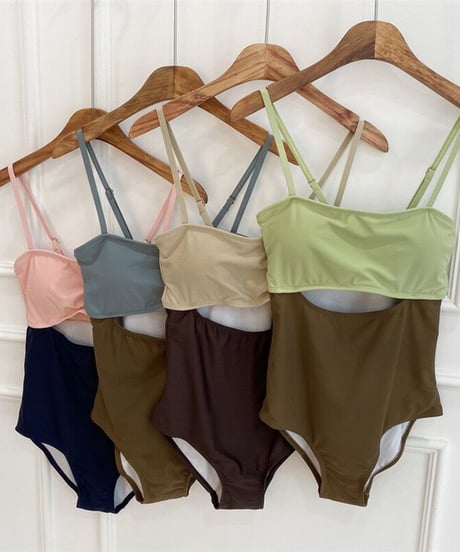 swimsuit & T-shirt set/4color