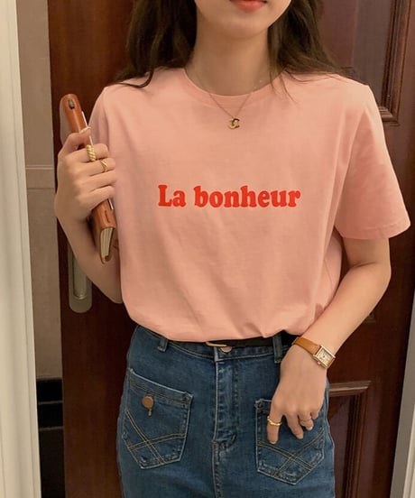 La bonheur tee/3color(ネコポス)