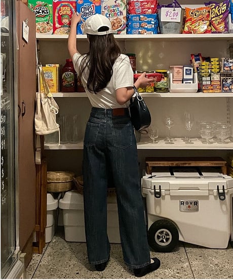 (standard)high rise straight denim/3color