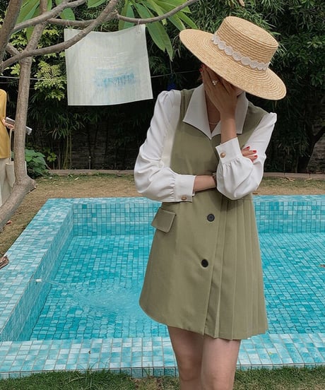 open collar classic shirt/2color