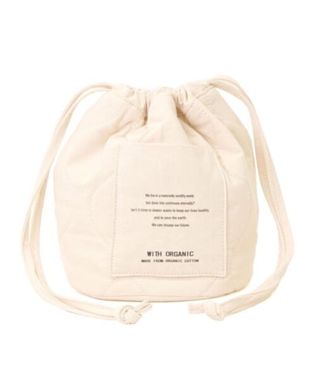 sustainable quilt kinchaku bag/2color(ネコポス)