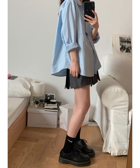 [OUTLET]double pocket color shirt/5color
