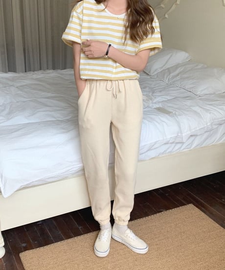 [OUTLET]waffle jogger pants/2color