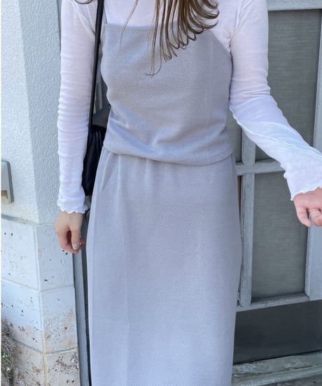 back lace up set up dress(下)/4color