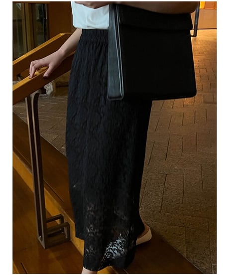 lace long skirt/2color
