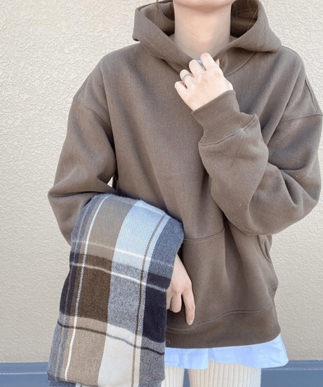 【original】simple loose hoodie