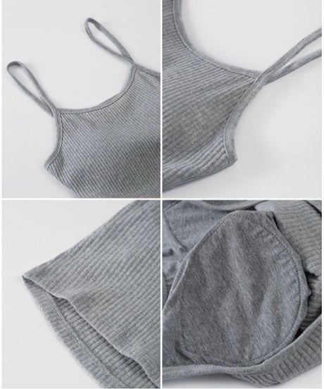cup in  rib camisole/4color