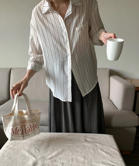 sheer stripe shirt/3color(ネコポス)