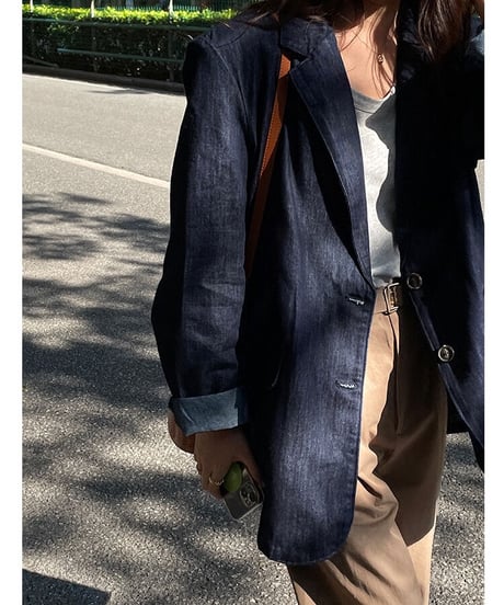 [OUTLET]denim tailored jacket