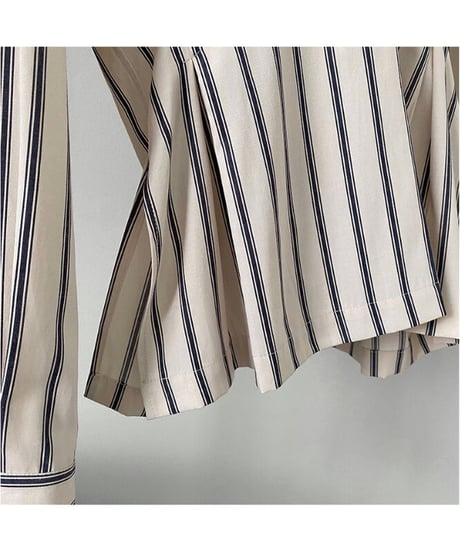 waist shape stripe shirt