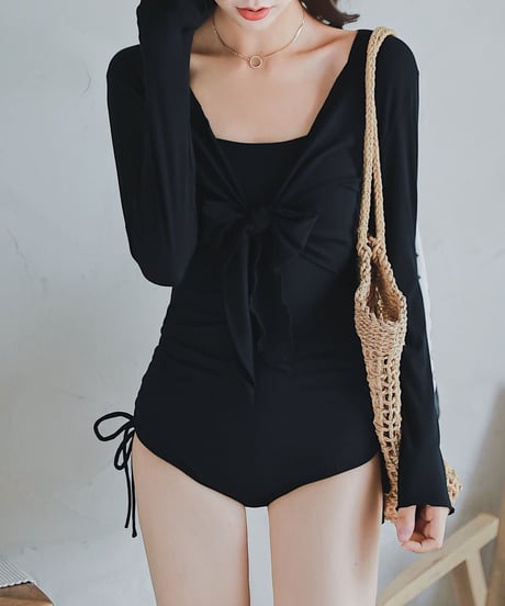 swimsuit & cape set/2color