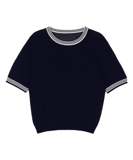 tencel linen knit pullover(half sleeve)/2color