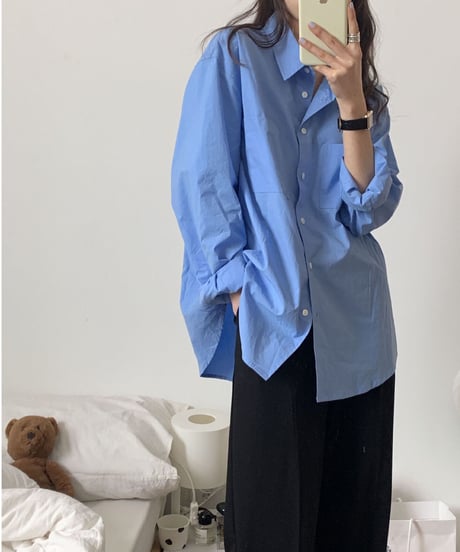 [OUTLET]double pocket color shirt/5color
