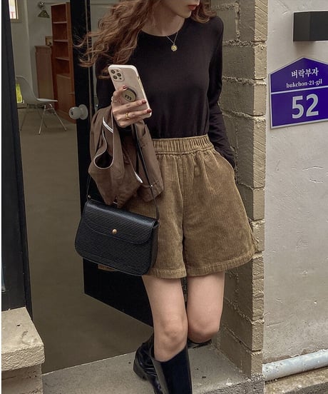 [OUTLET]color crew neck tops/6color