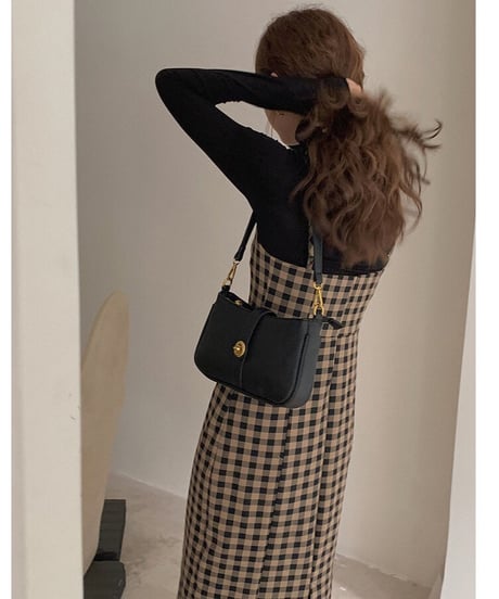 check camisole dress/2color