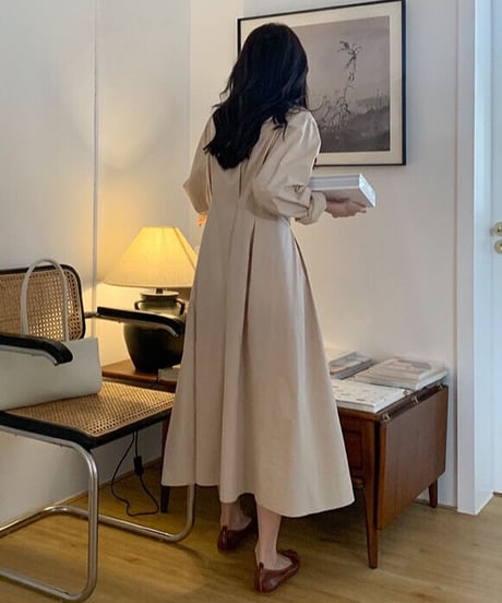 waist tuck shirt dress/3color