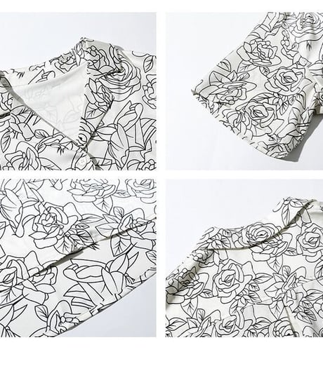 line art open collar shirt
