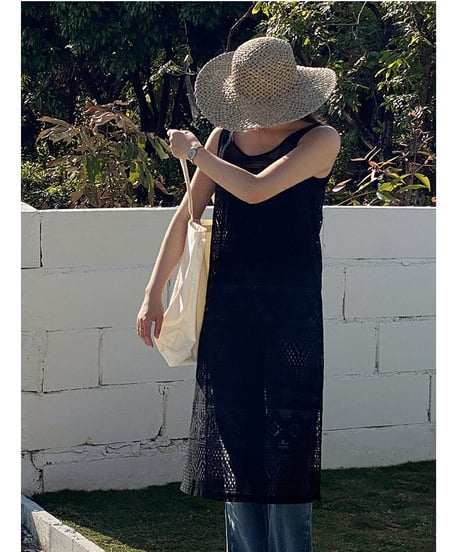 【期間限定】lace long tank top dress/2color（ネコポス）