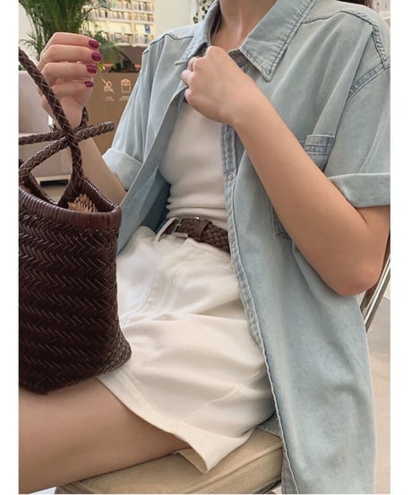 light denim shirt (half sleeve)