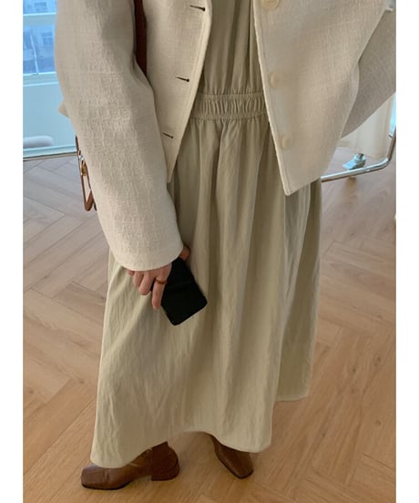 airy long dress/3color