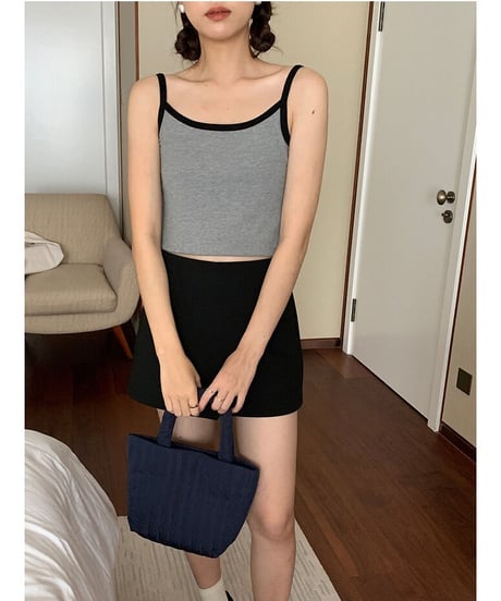 wrap design short pants/2color