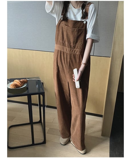 11w corduroy overall/2color