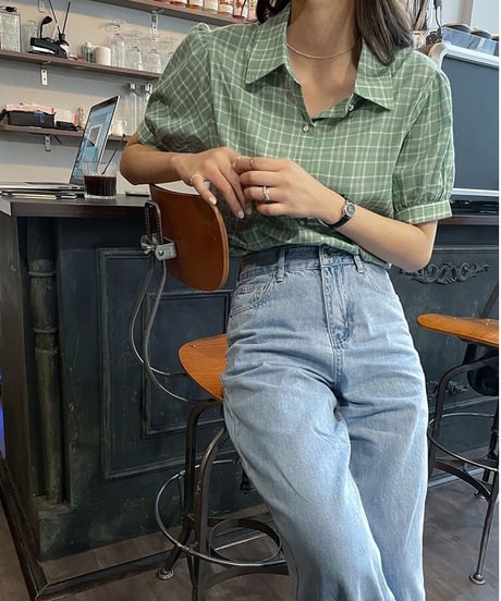 retro check shirt(half sleeve)/2color(ネコポス)