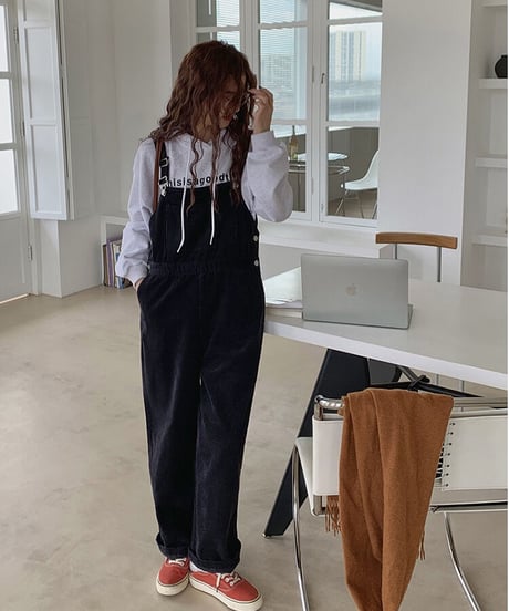 11w corduroy overall/2color